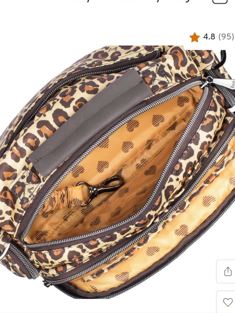 $90 Retail NWT Lug Leopard Trolley Crossbody - Rare, Sold-Out Gem! - Picture 15 of 16